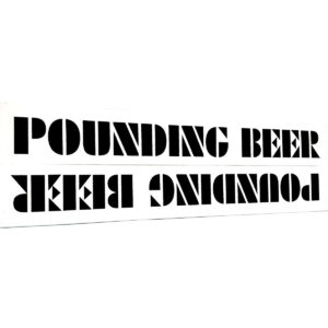 POUNDING BEER FORK STICKERS