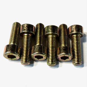 GOLD METRIC STEM BOLTS FOR MODERN USA MADE FIT/S&M STEMS (QTY 6)