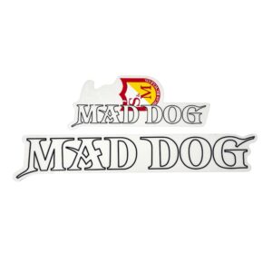 MAD DOG FRAME STICKERS BLACK OUTLINE