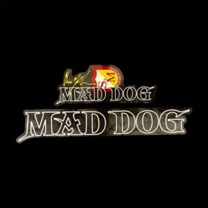 MAD DOG FRAME STICKERS WHITE OUTLINE